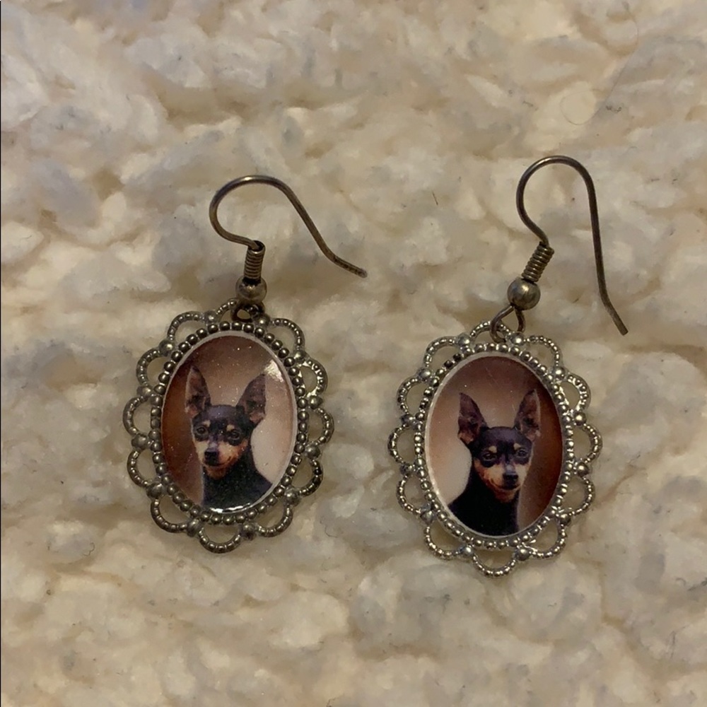 FREE GIFT: Quirky Kitschy Puppy Cameo Earrings